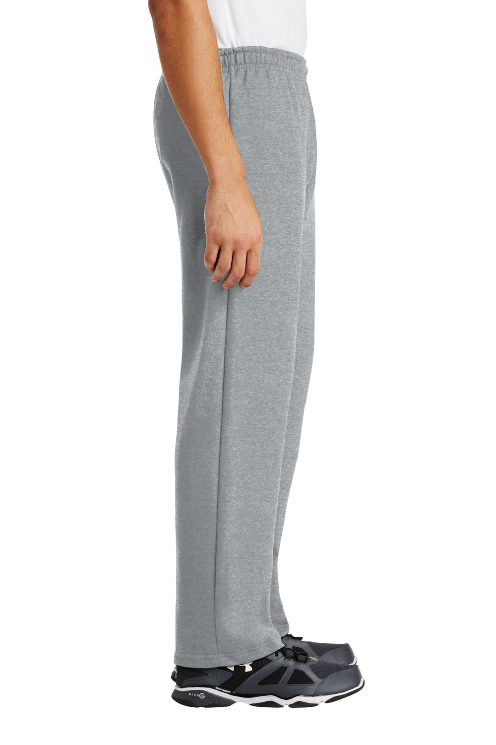 Mens Heavy Blend Open Bottom Sweatpants - Sport Grey