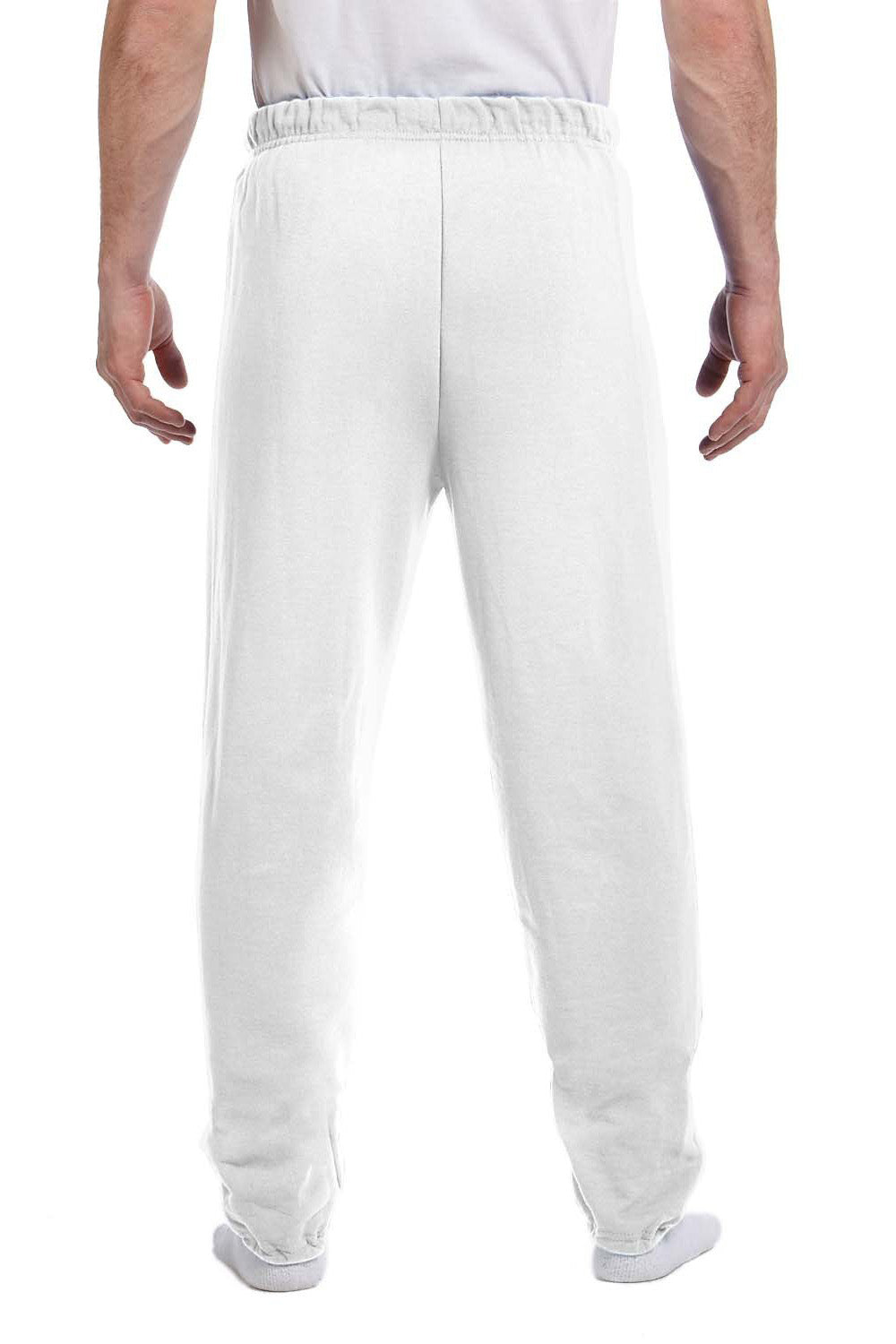 Mens NuBlend Pill Resistant Fleece Sweatpants - White