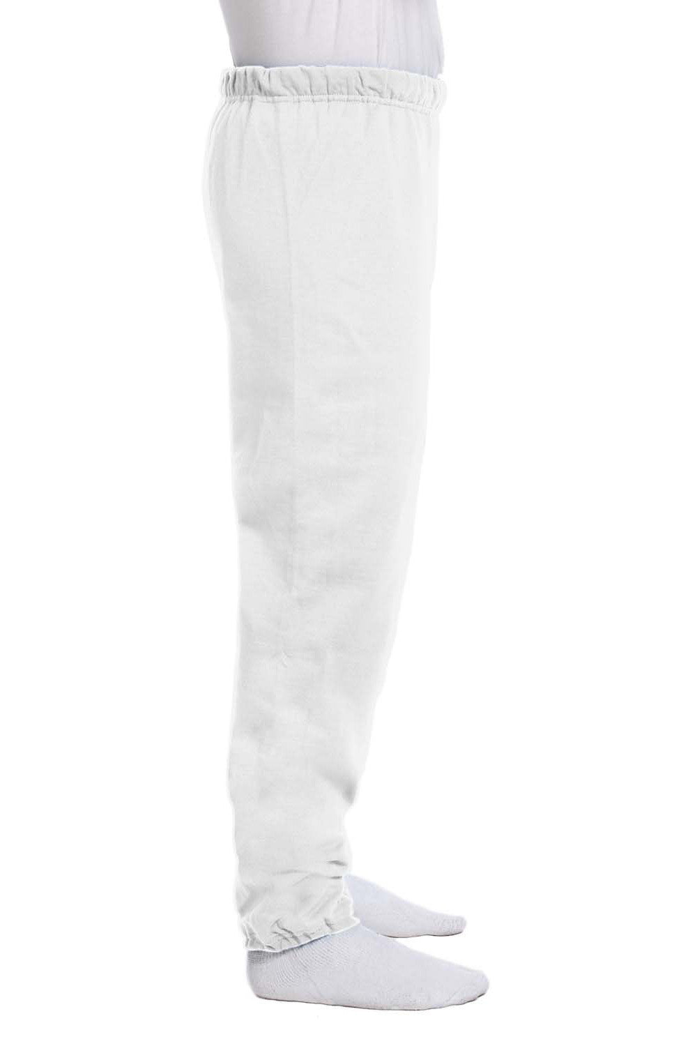 Mens NuBlend Pill Resistant Fleece Sweatpants - White