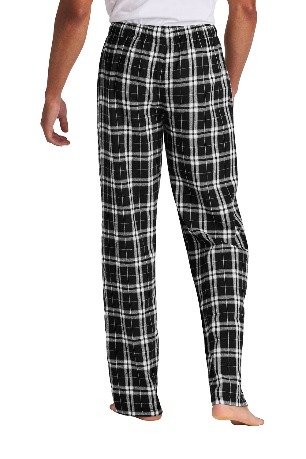 Mens Flannel Plaid Lounge Pants - Black