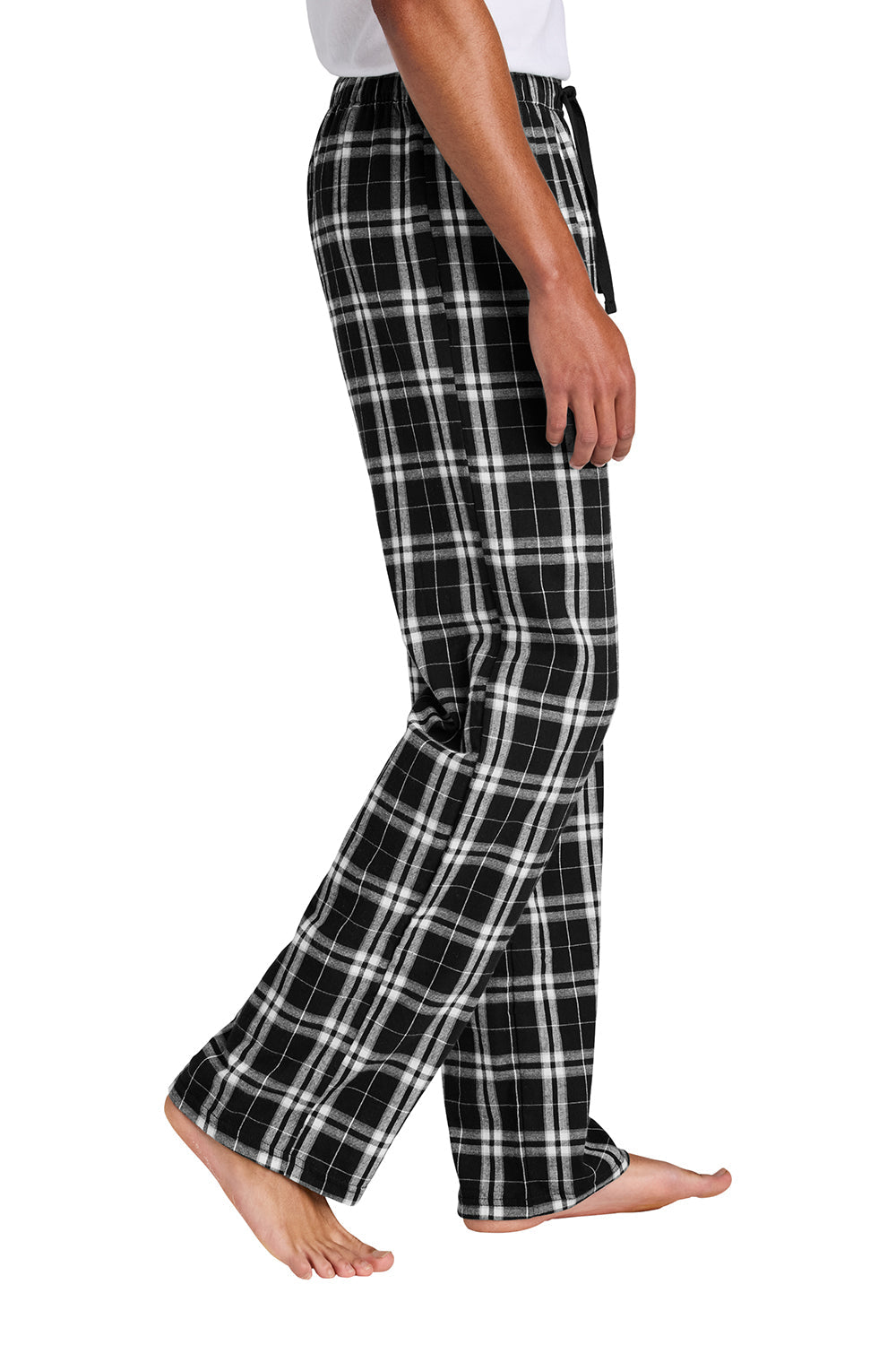 Mens Flannel Plaid Lounge Pants - Black
