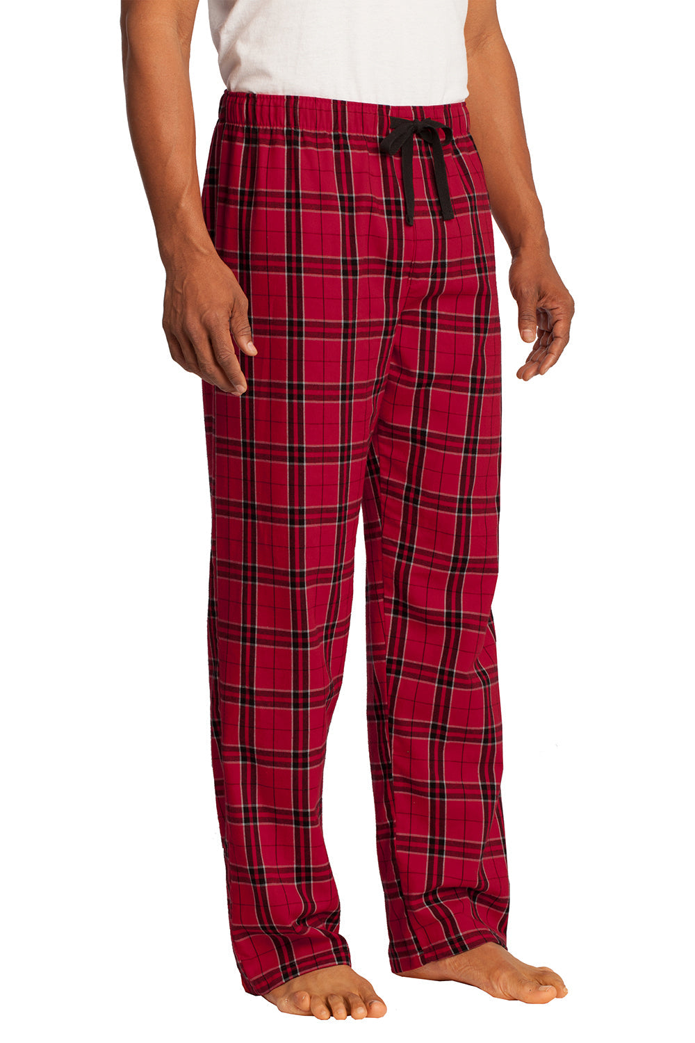 Mens Flannel Plaid Lounge Pants - New Red