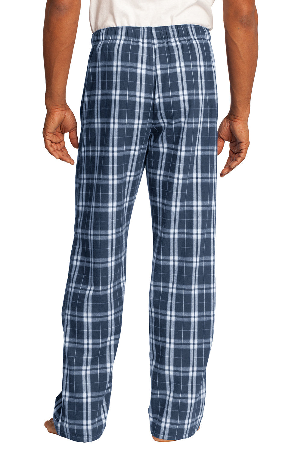 Mens Flannel Plaid Lounge Pants - True Navy Blue