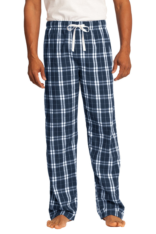 Mens Flannel Plaid Lounge Pants - True Navy Blue
