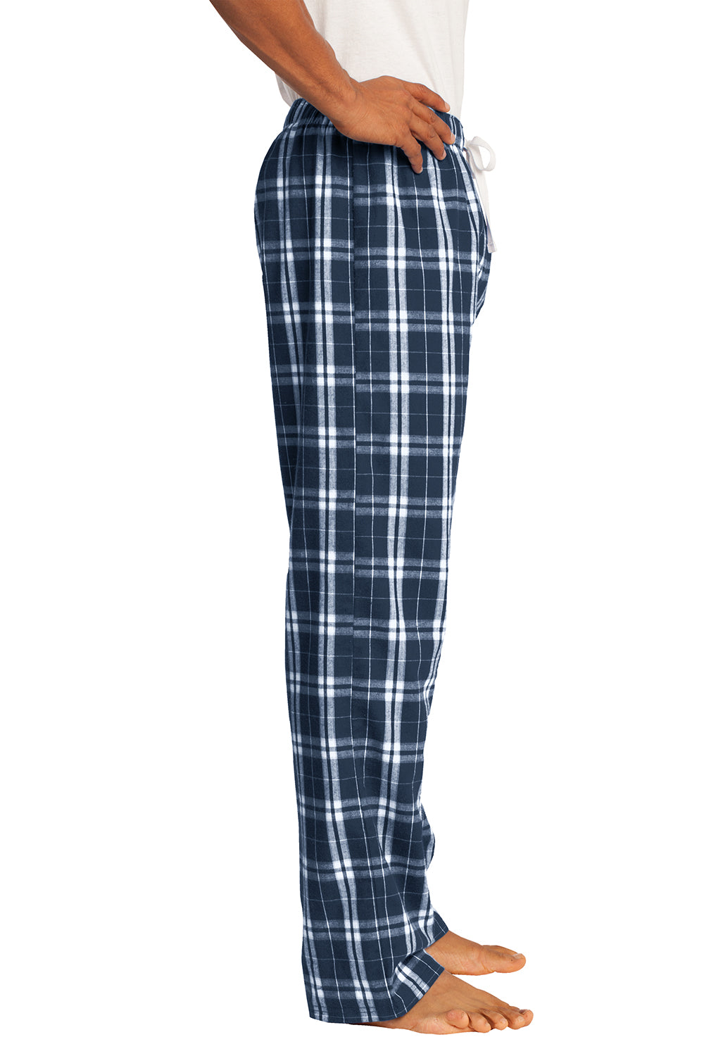 Mens Flannel Plaid Lounge Pants - True Navy Blue