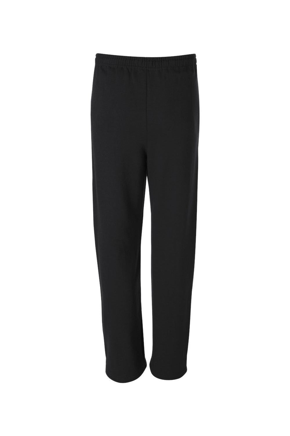 Mens NuBlend Pill Resistant Fleece Open Bottom Sweatpants w/ Pockets - Black