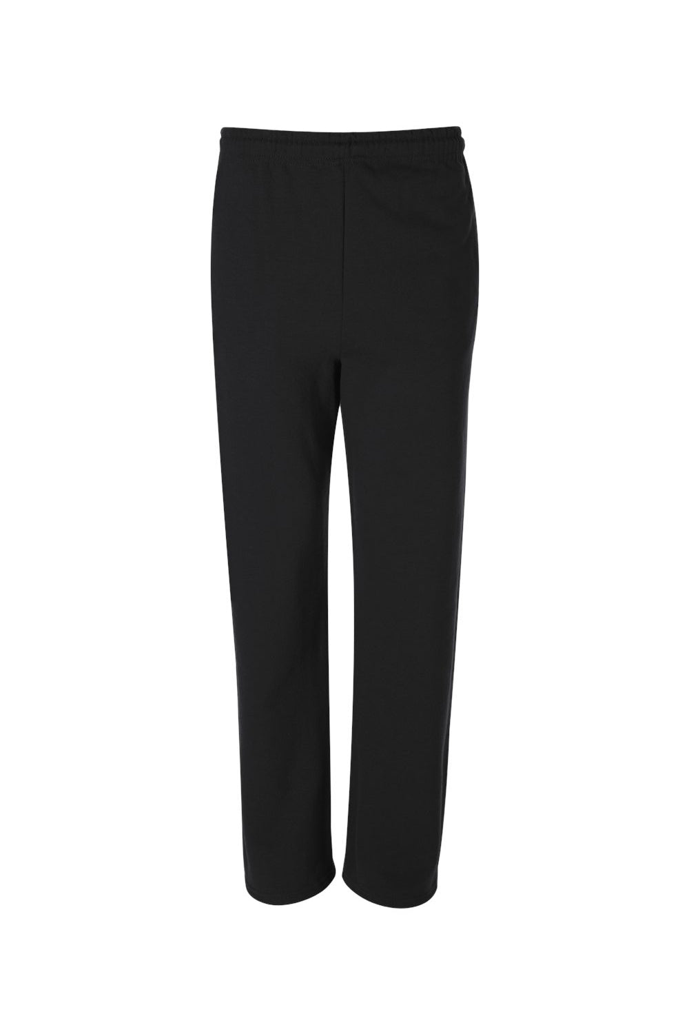 Mens NuBlend Pill Resistant Fleece Open Bottom Sweatpants w/ Pockets - Black