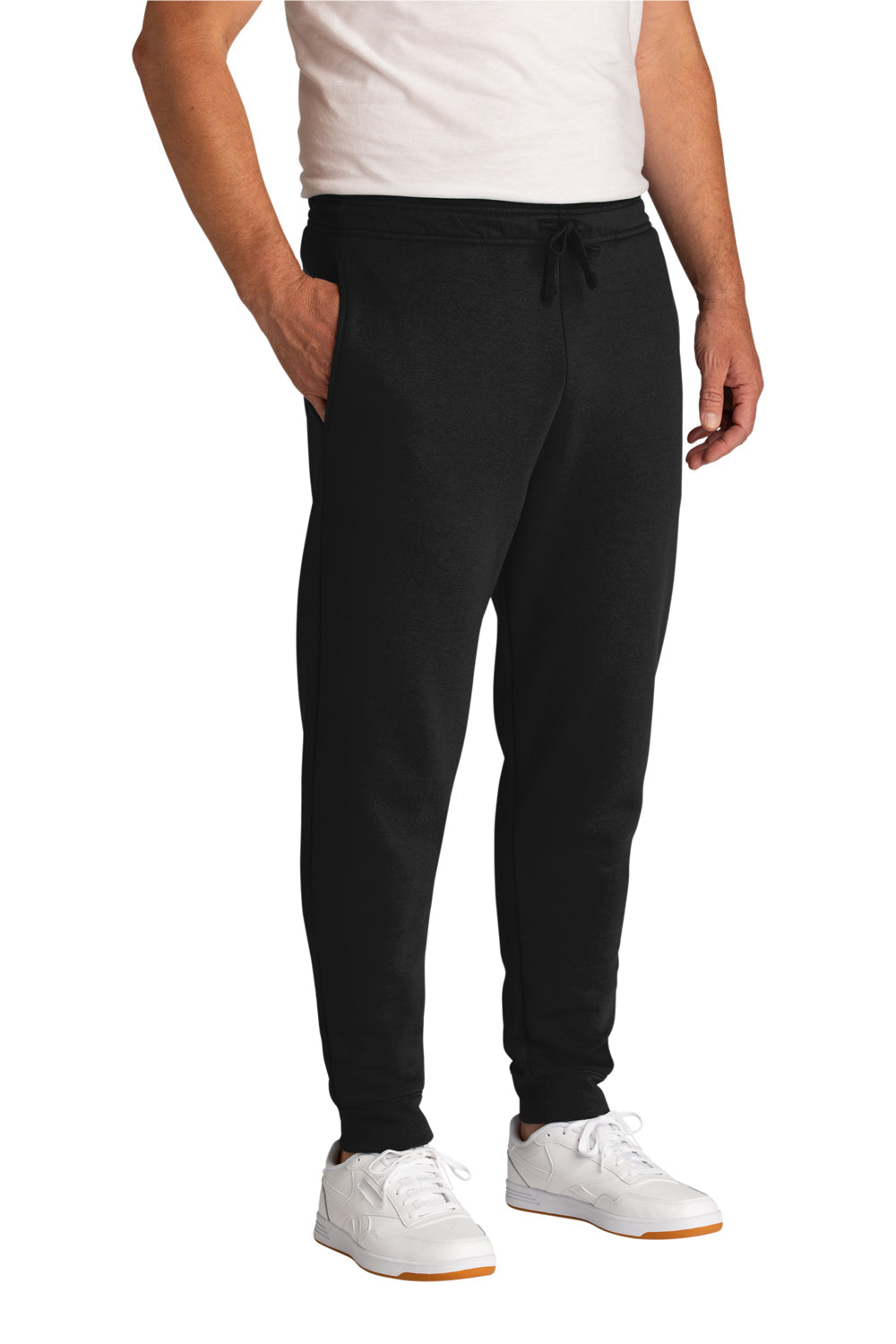 Mens Core Fleece Jogger Sweatpants w/ Pockets - Jet Black