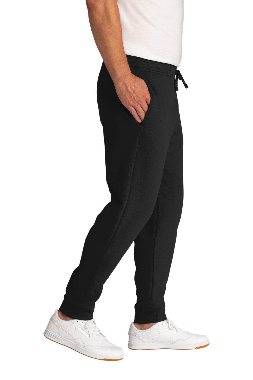 Mens Core Fleece Jogger Sweatpants w/ Pockets - Jet Black