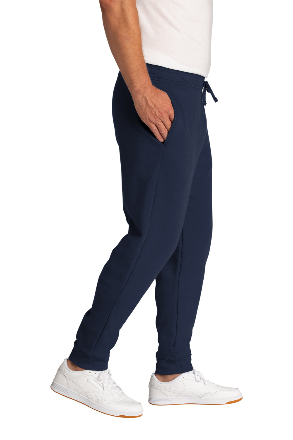 Mens Core Fleece Jogger Sweatpants w/ Pockets - Navy Blue