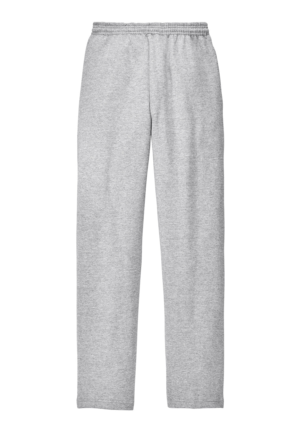 Mens Core Pill Resistant Fleece Open Bottom Sweatpants w/ Pockets - Ash Grey