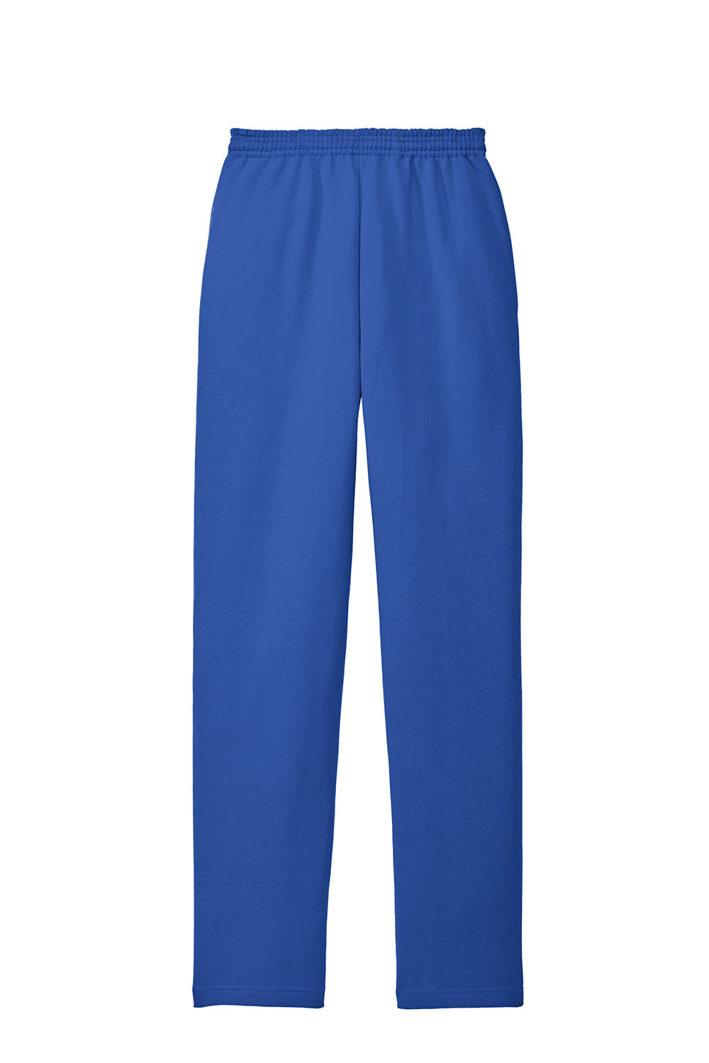 Mens Core Pill Resistant Fleece Open Bottom Sweatpants w/ Pockets - Royal Blue