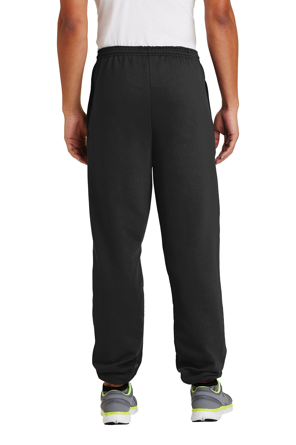Mens Essential Pill Resistant Fleece Sweatpants w/ Pockets - Jet Black