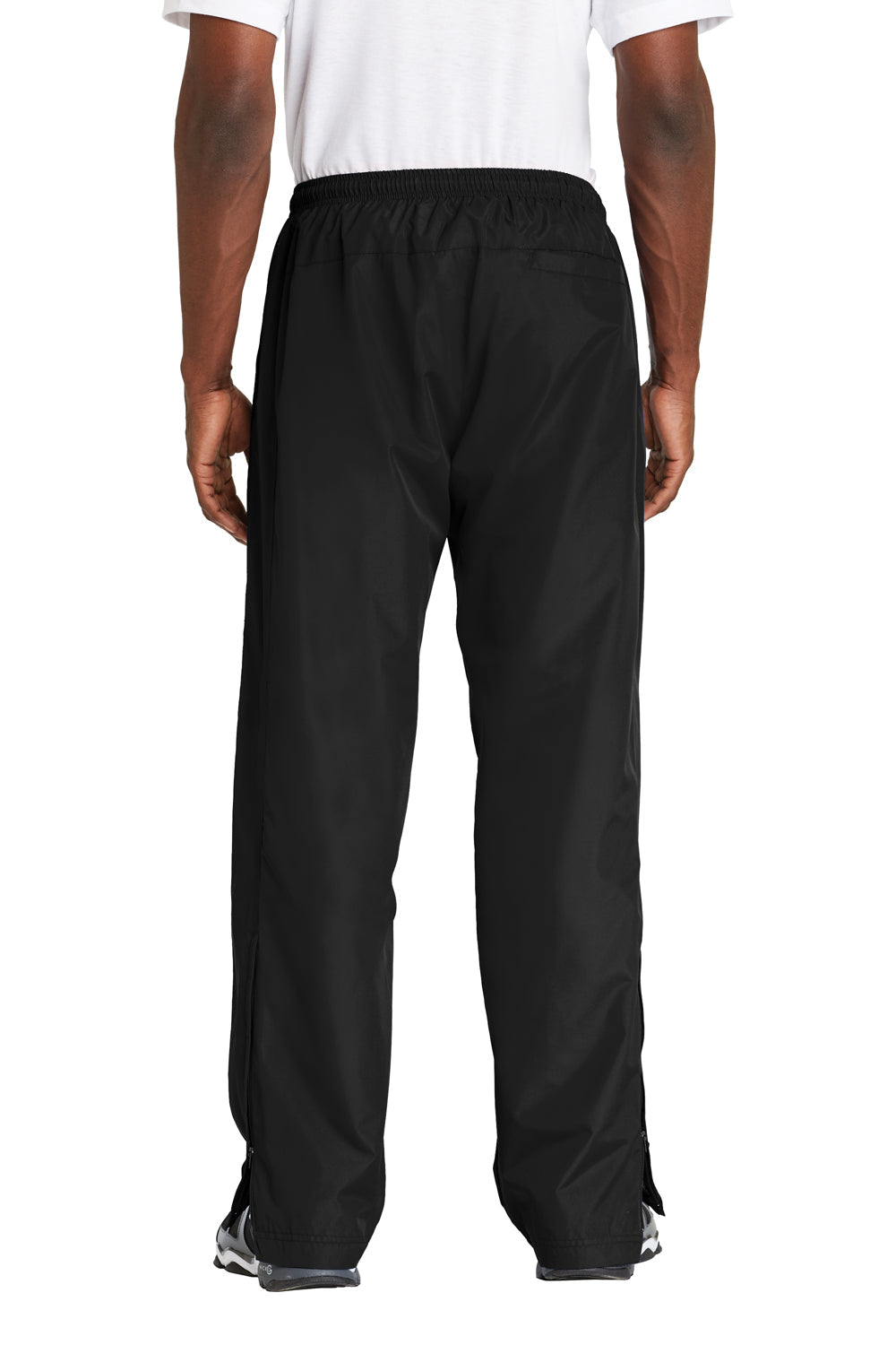 Mens Water Resistant Wind Pants w/ Pockets - Black