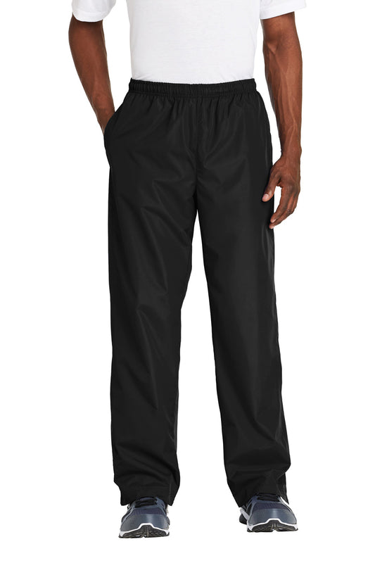 Mens Water Resistant Wind Pants w/ Pockets - Black