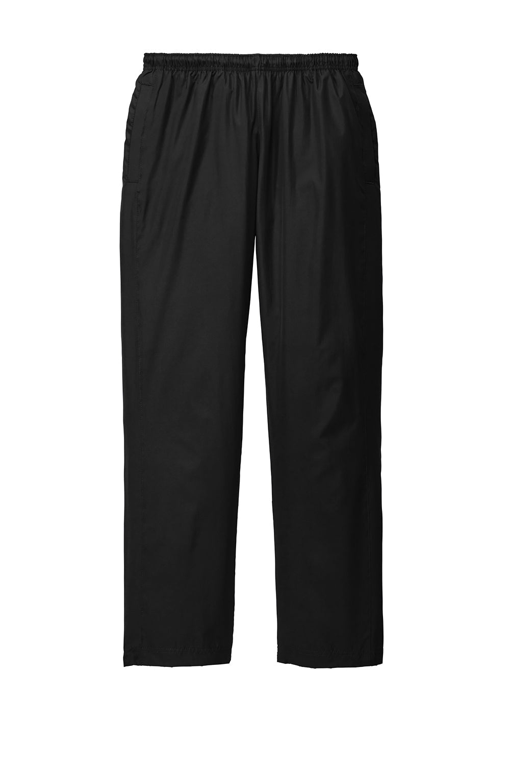 Mens Water Resistant Wind Pants w/ Pockets - Black