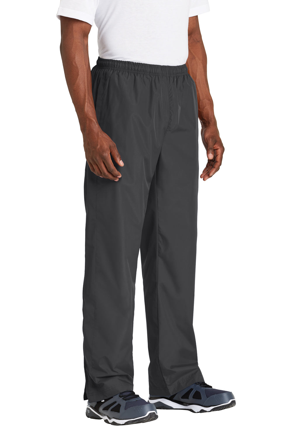 Mens Water Resistant Wind Pants w/ Pockets - Graphite Grey