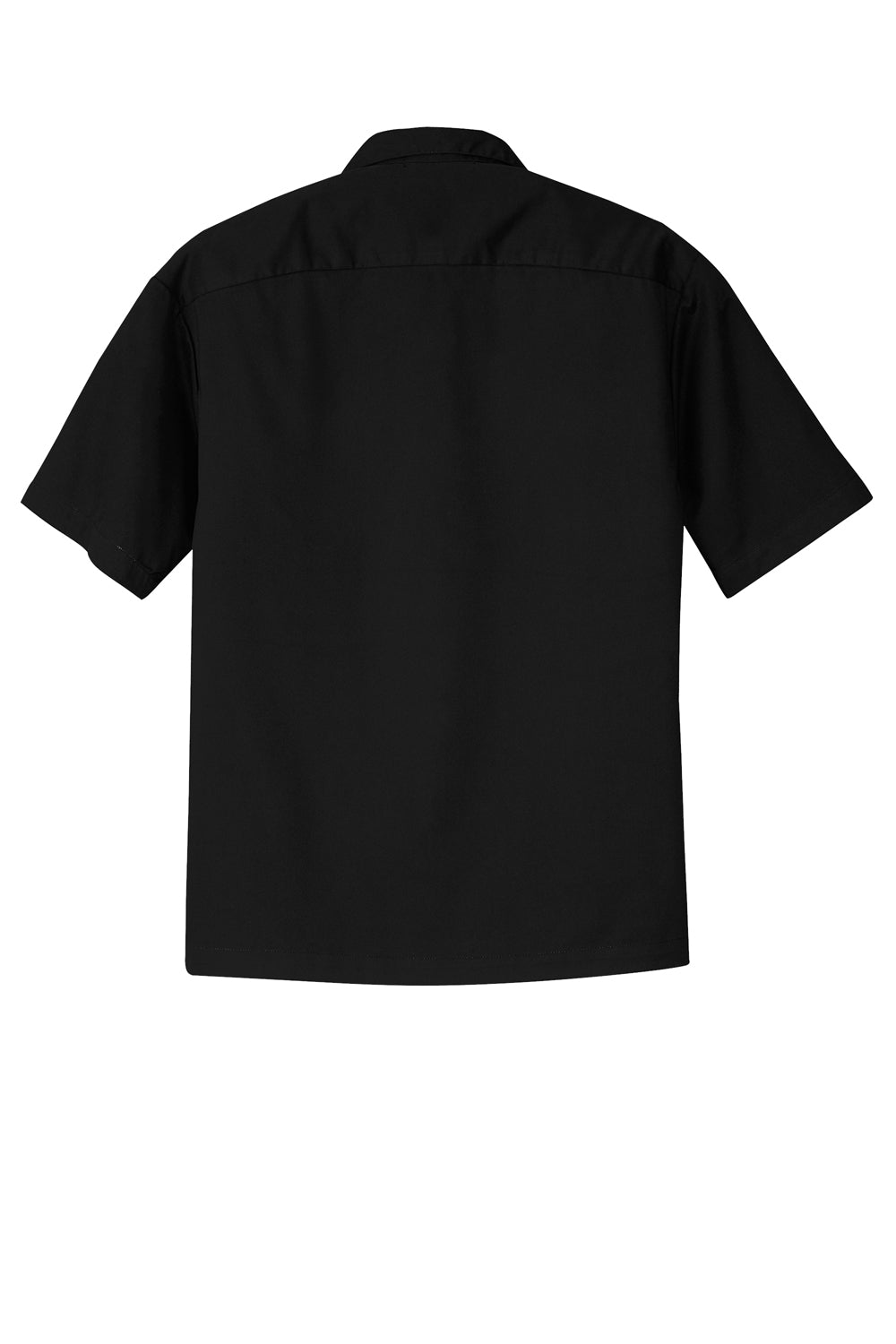 Mens Retro Easy Care Wrinkle Resistant Short Sleeve Button Down Camp Shirt - Black/Red - Closeout