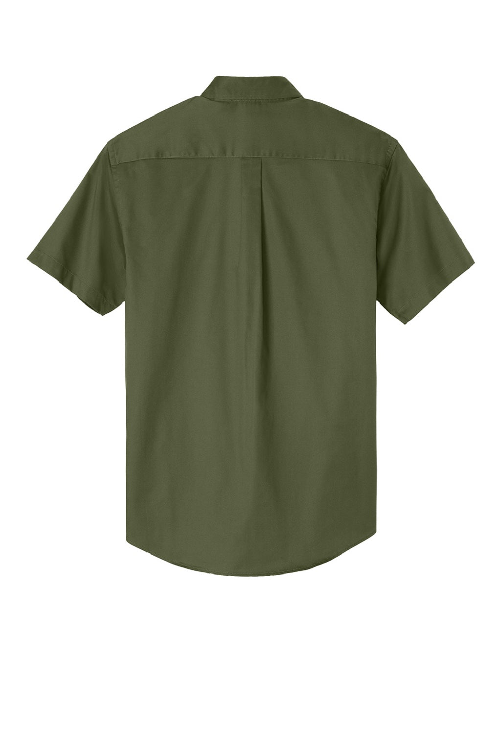 Mens Easy Care Wrinkle Resistant Short Sleeve Button Down Shirt w/ Pocket - Clover Green