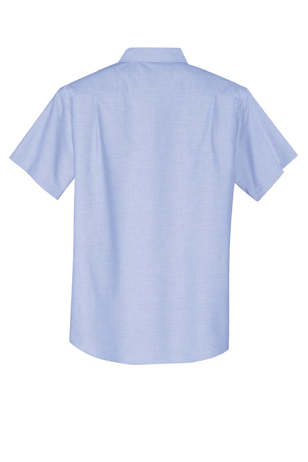Mens SuperPro Oxford Wrinkle Resistant Short Sleeve Button Down Shirt w/ Pocket - Oxford Blue