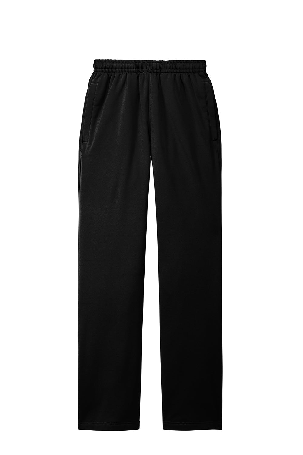 Mens Sport Wick Moisture Wicking Fleece Sweatpants w/ Pockets - Black