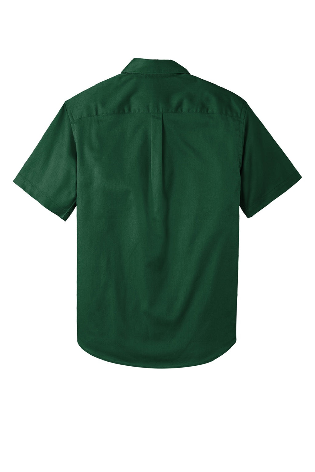Mens SuperPro Wrinkle Resistant React Short Sleeve Button Down Shirt w/ Pocket - Dark Green