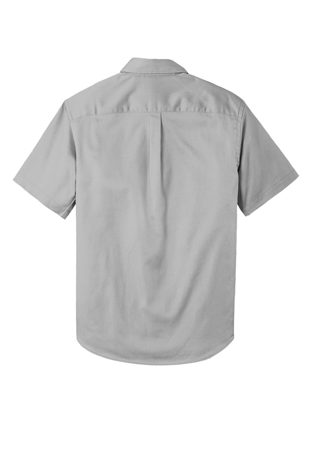 Mens SuperPro Wrinkle Resistant React Short Sleeve Button Down Shirt w/ Pocket - Gusty Grey