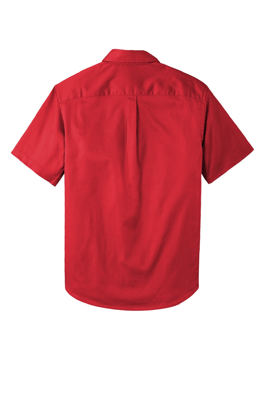 Mens SuperPro Wrinkle Resistant React Short Sleeve Button Down Shirt w/ Pocket - Rich Red
