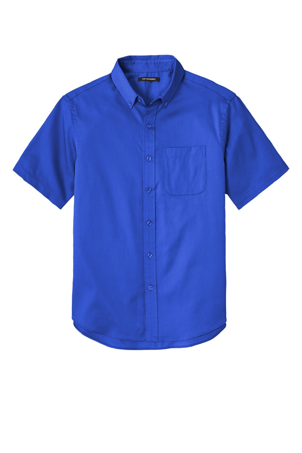 Mens SuperPro Wrinkle Resistant React Short Sleeve Button Down Shirt w/ Pocket - True Royal Blue