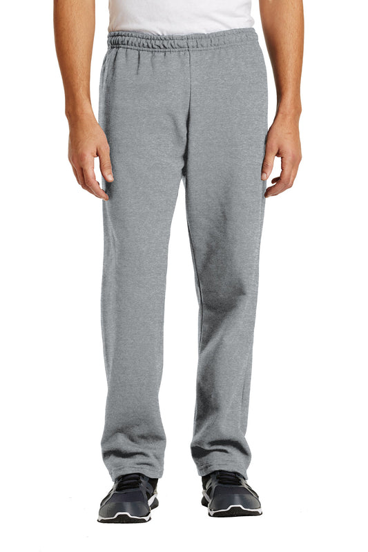 Mens Heavy Blend Open Bottom Sweatpants - Sport Grey