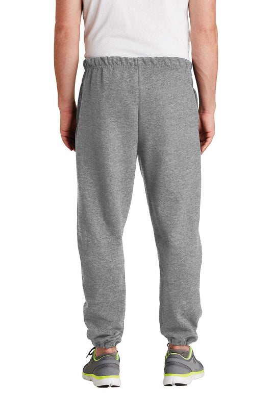 Mens Super Sweats NuBlend Pill Resistant Fleece Sweatpants w/ Pockets - Oxford Grey