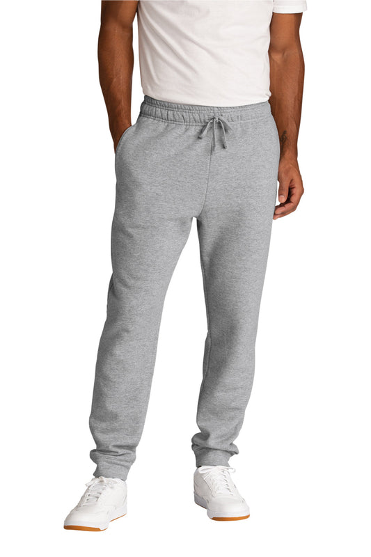 Mens Core Fleece Jogger Sweatpants w/ Pockets - Heather Grey