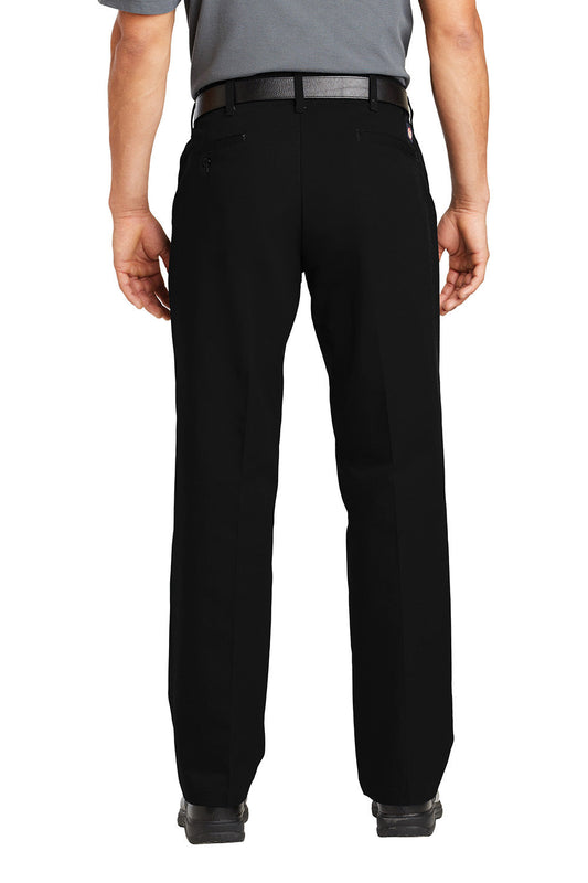 Mens Elastic Insert Wrinkle Resistant Pants w/ Pocket - Black