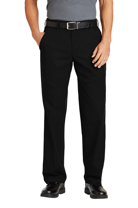 Mens Elastic Insert Wrinkle Resistant Pants w/ Pocket - Black