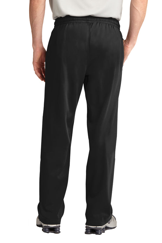 Mens Sport Wick Moisture Wicking Fleece Sweatpants w/ Pockets - Black